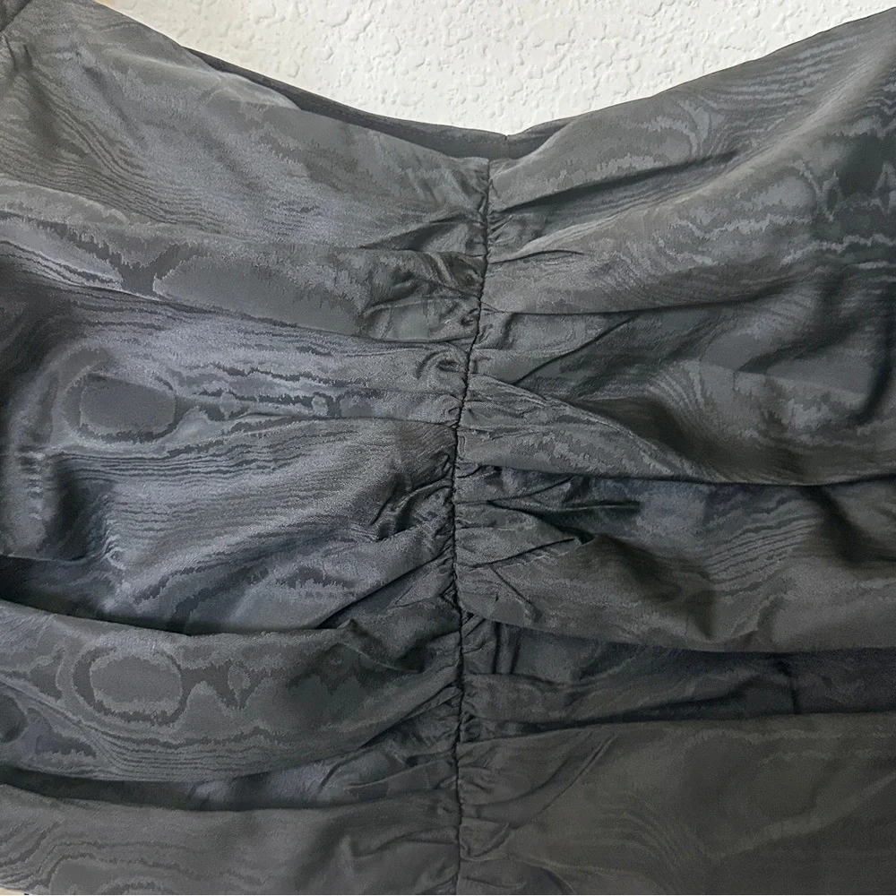 NWT J. Crew blouse 10 cropped Black Ruched puff sleeves